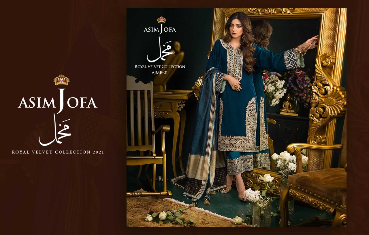 4 Trendy Outfits In Asim Jofa Royal Velvet Unstitched Collection!