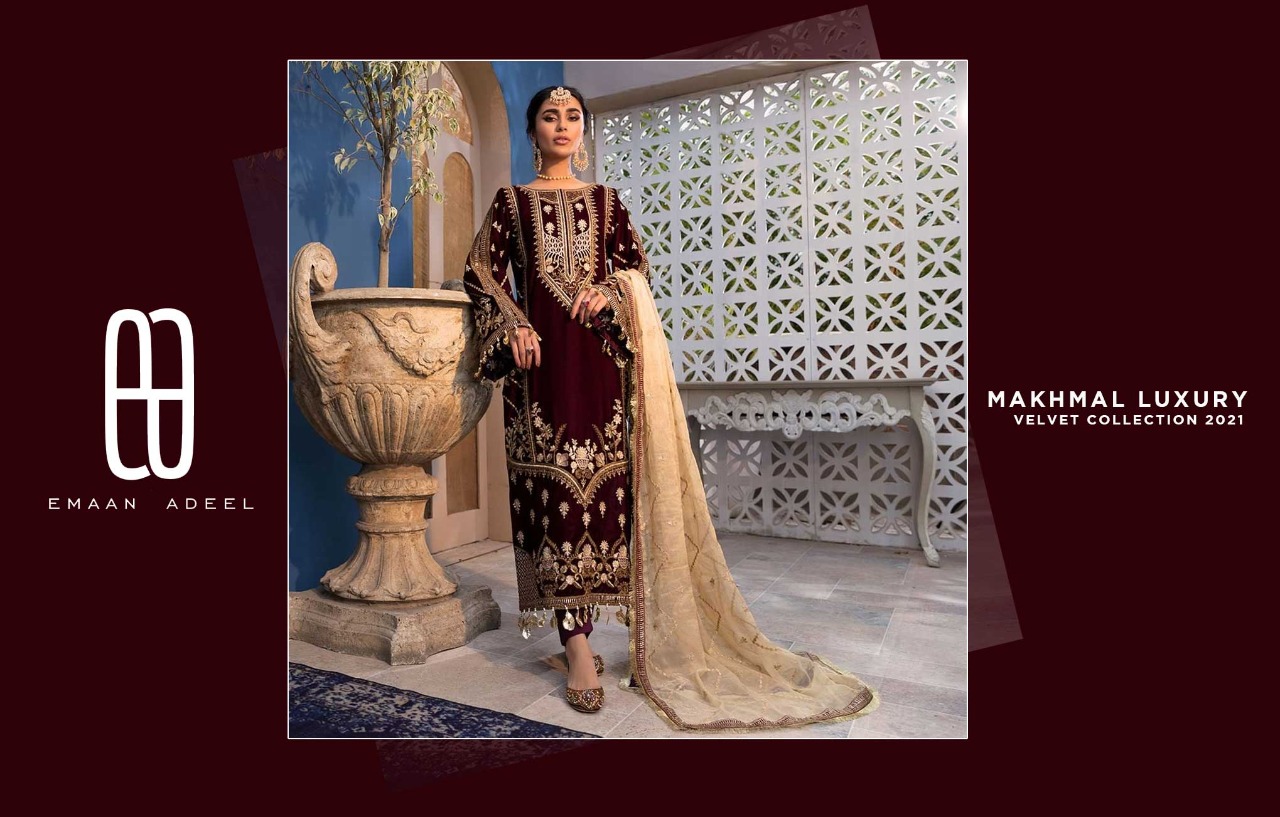 Emaan Adeel Makhmal Luxury Velvet Collection- Exclusive Trendy Outfits!