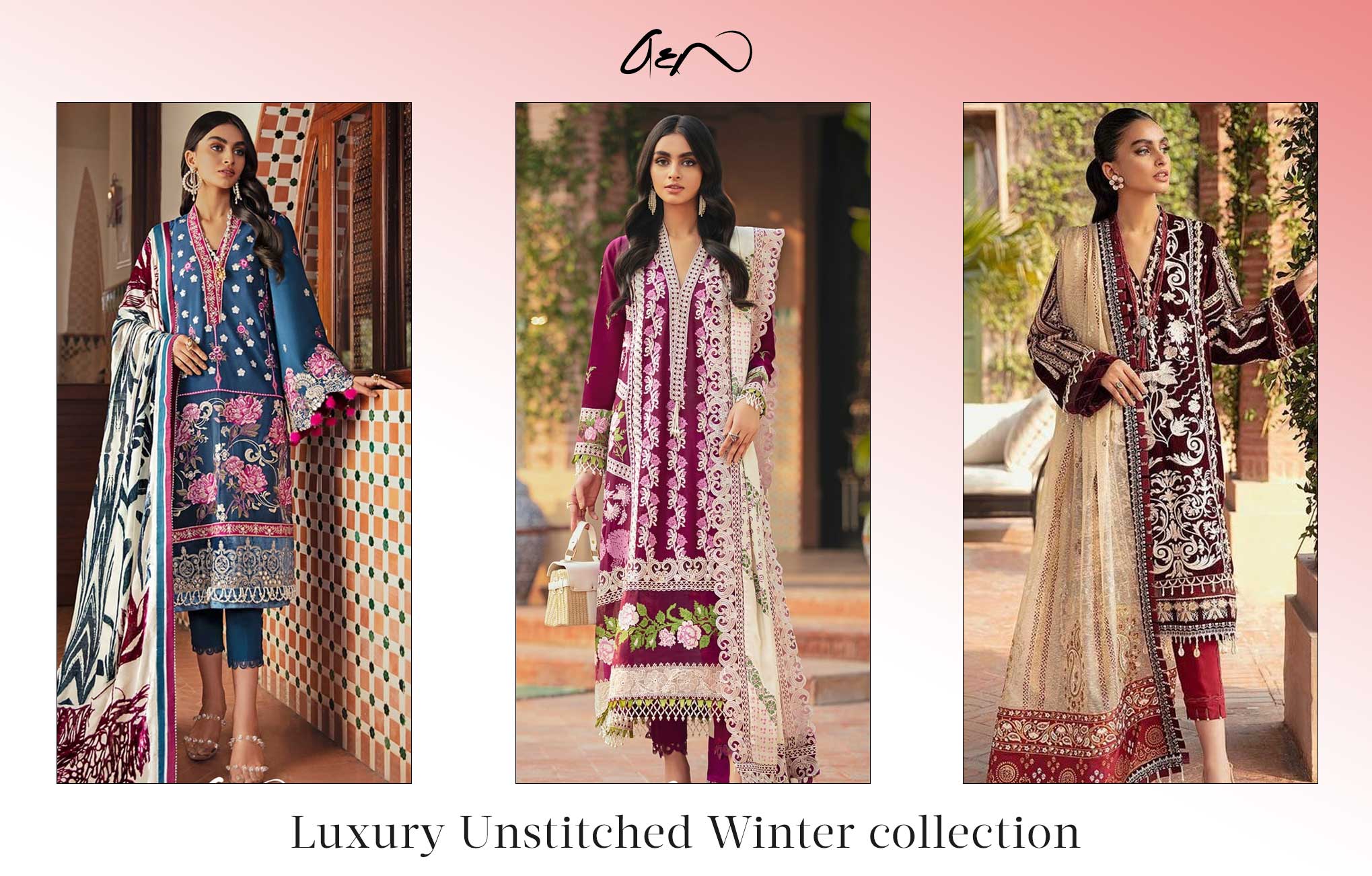Asifa & Nabeel - Luxury Winter Unstitched Collection'21