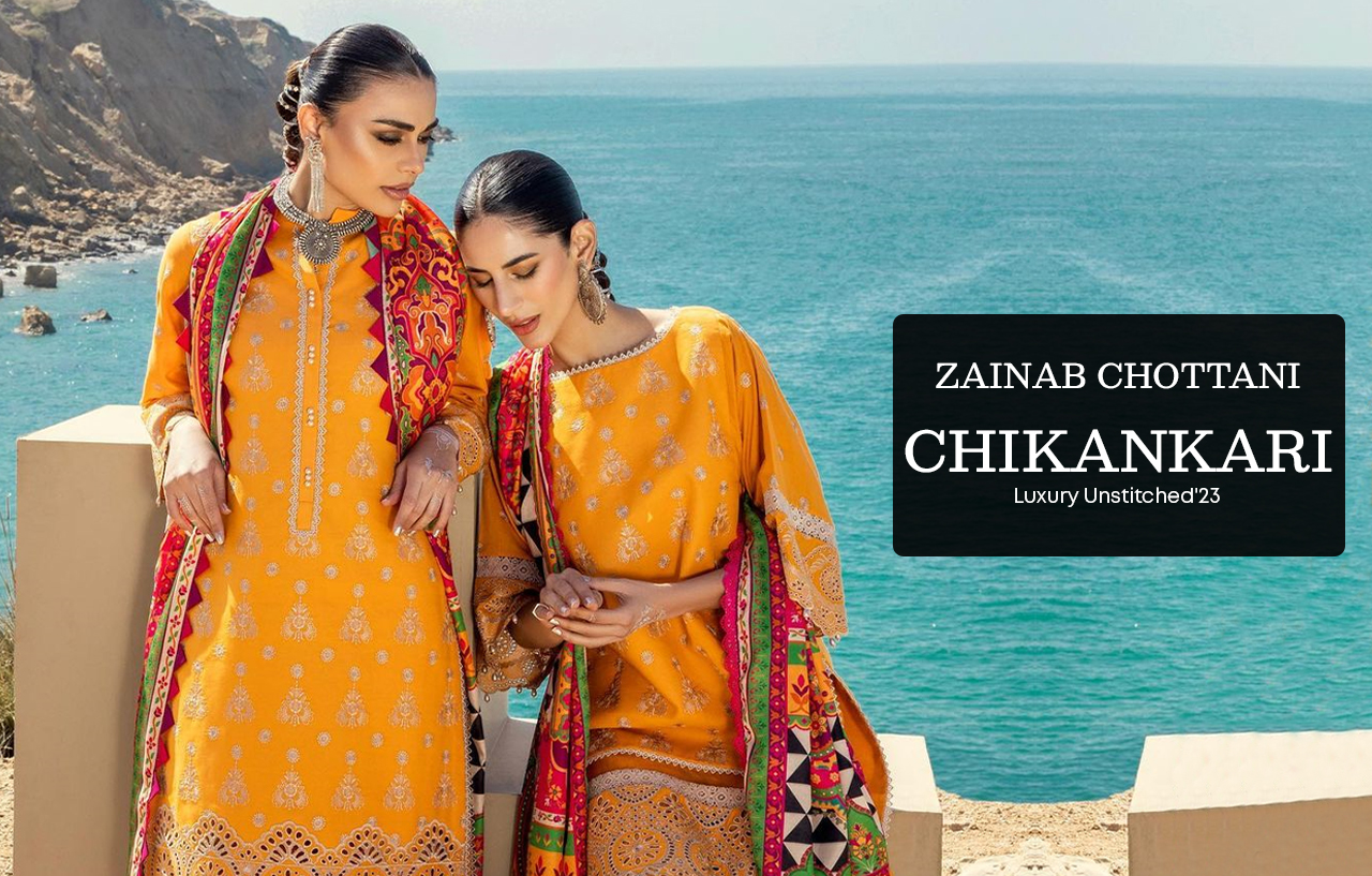 Zainab Chottani Luxury Chikankari Unstitched'23!
