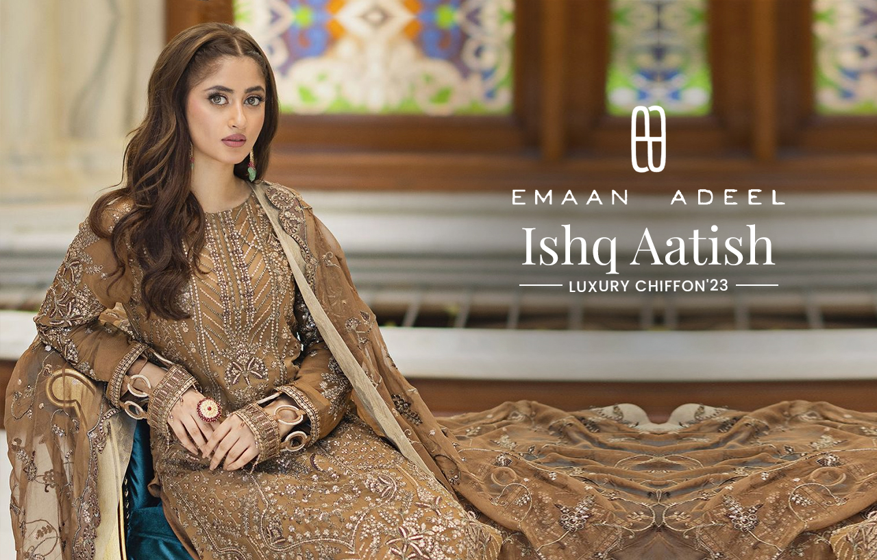 Emaan Adeel Ishq Aatish Luxury Chiffon'23